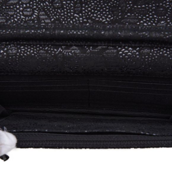 Chanel Floral Pattern Chain Wallet Leather Black - Picture 6 of 6